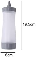 Lasersm 2 Piece 12oz Plastic Squeeze Bottles with Cap Grey
