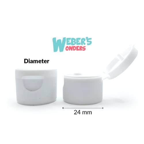 24410 White Flip-Top Squeeze Bottle Caps 12-Pack