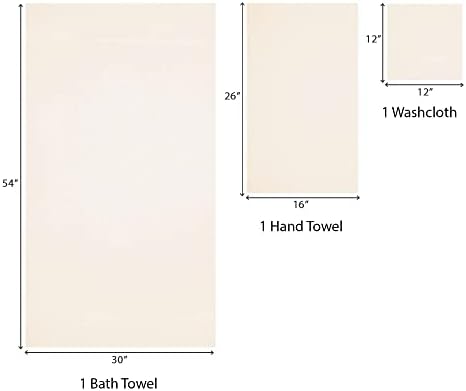 Luxury 100 Cotton Towels Set for Bathroom Use