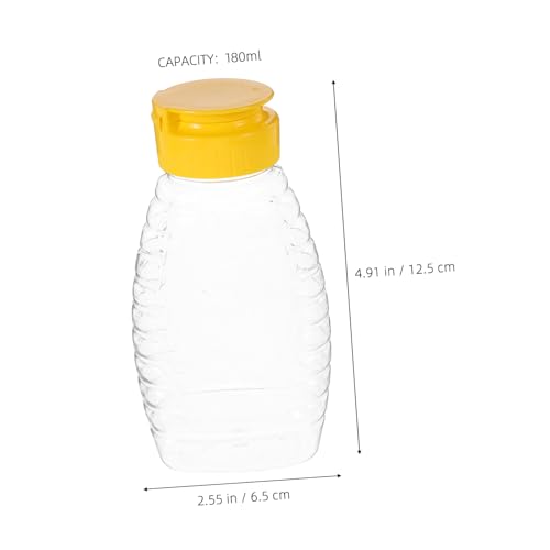 HAKIDZEL Reusable Honey Squeeze Bottles Leakproof Condiment Dispenser for Home and Parties
