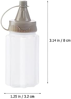 Kichvoe 4pacBarbecueSeasoningBottleOliveOilSqueezeBottleRefillablePicnicCondimentBottlesClearHoneyDispenserJamPaint