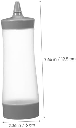 FELTECHELECTR Reusable Plastic Condiment Squeeze Bottle Grey