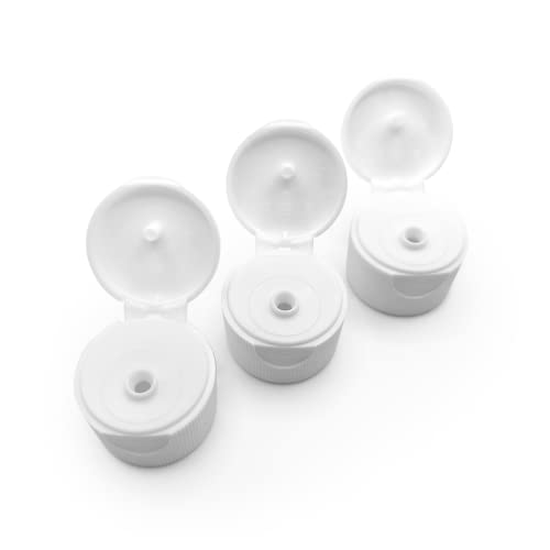 24410 White Flip-Top Squeeze Bottle Caps 12-Pack