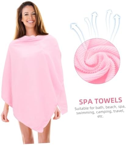 Garneck Women Bath Wrap Pink