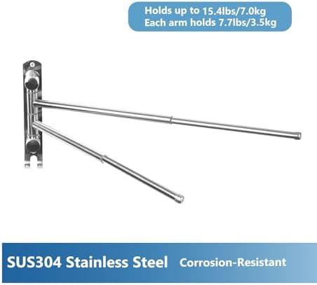 Adjustable Towel Rack JSVER Stainless Steel