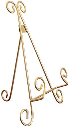 Elegant Heavy-Duty Metal cookbook Stand for Hands-Free Reading Storage
