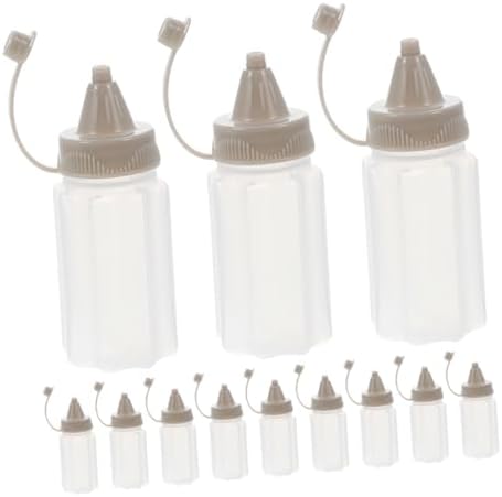 12-Pack Leakproof Squeeze Bottles for Sauces Condiments