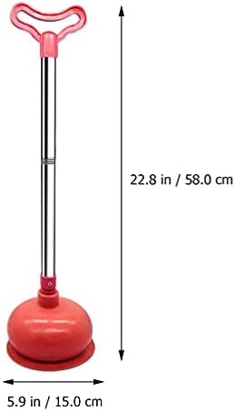 Angoily Heavy Duty Rubber Toilet Plunger with Long Handle