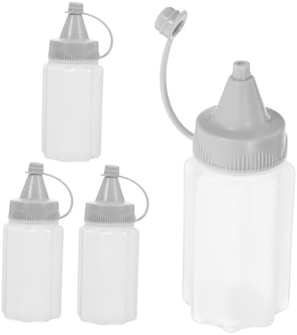 SHOWERORO 4pcs Reusable Condiment Squeeze Bottles