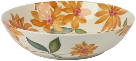 Bloomhouse Two-Piece Stoneware Floral Serving Set