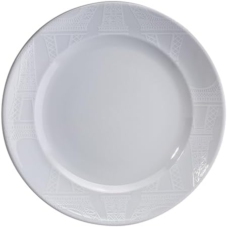 Pillivuyt Paris Collection 4-Set White Porcelain Dinner Plates