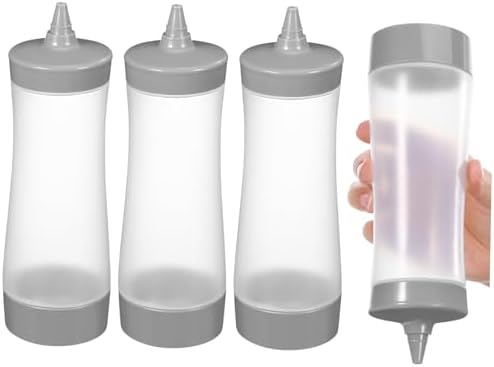 4-Pack Non-Deformable Squeeze Bottles Kitchen Essential Companion
