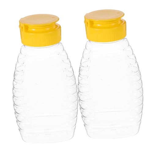 HAKIDZEL Reusable Honey Squeeze Bottles Leakproof Condiment Dispenser for Home and Parties