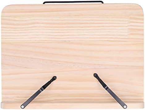 Adjustable Wood Book Stand for Tablets Cookbooks and More