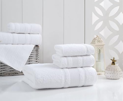 Personalized Custom Monogrammed White Bath Towels Set - 2 Piece