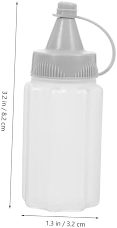 4pcs Mini Refillable Condiment Squeeze Bottles for Ketchup Honey Mustard Olive Oil