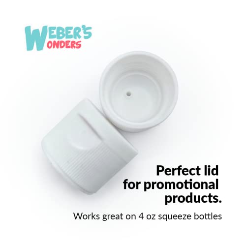 24410 White Flip-Top Squeeze Bottle Caps 12-Pack