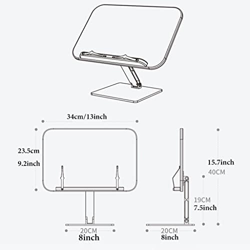 Book Stand for Reading Metal Adjustable Height 180 Rotation
