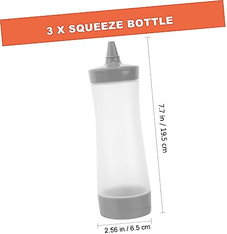 3-Piece Mustard Ketchup and Salsa Squeeze Dispenser for BBQ