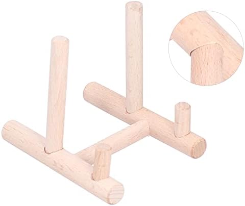 95cm Wooden Plate Holder Stand