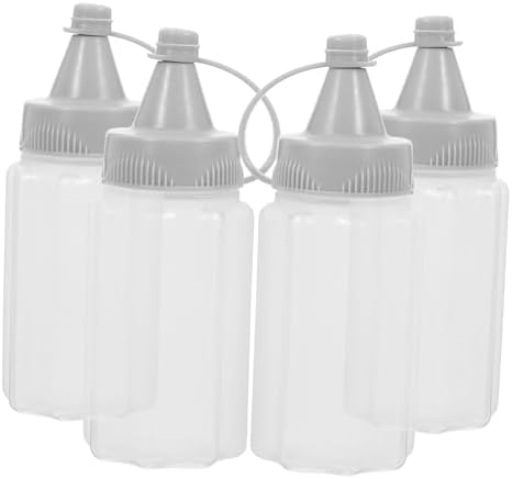 4-Pack Squeeze Bottles for Kitchen Use
