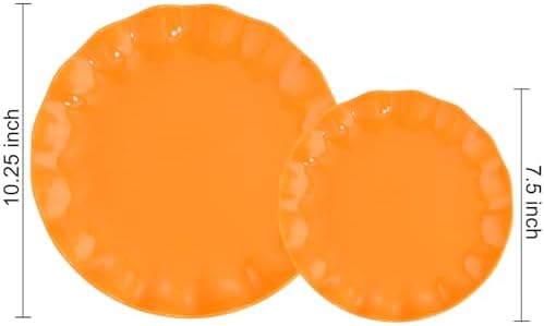 24-Piece Heavy-Duty Orange Plates