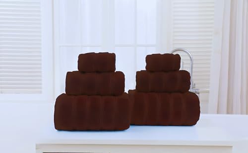 ZISH Soft Linen Luxury Turkish Cotton Towel Set 6 Piece
