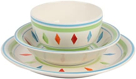 Heidy Hand Painted Dinnerware Set - Green