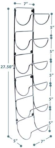 Sorbus Wall-Mounted Towel Rack 6 Compartment - Silver