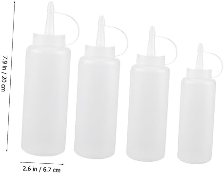 Cabilock 4pcs Salad Dressing Shaker Bottles Squeeze Containers