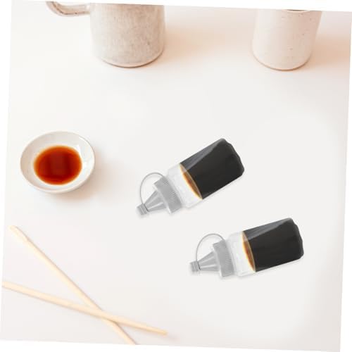 4pcs Mini Refillable Condiment Squeeze Bottles for Ketchup Honey Mustard Olive Oil