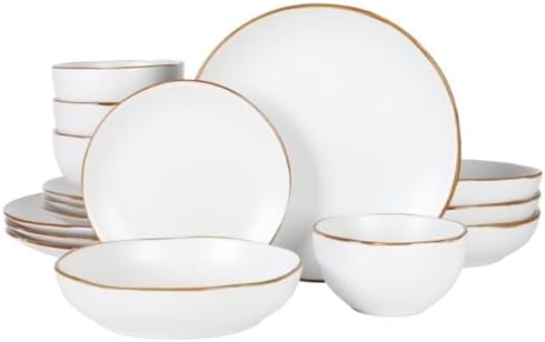 Gibson Home Hazeltine 16 Piece Dinnerware Set - White