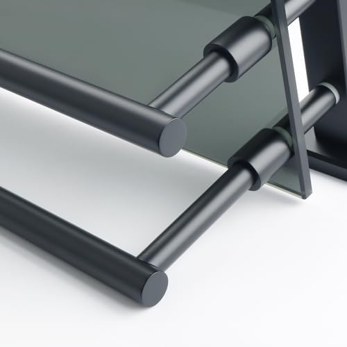 Alise 20-inch Double Towel Bar Glass Shelf for Bathroom