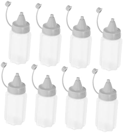 Luxshiny 8PCS Portable Condiment Squeeze Bottles