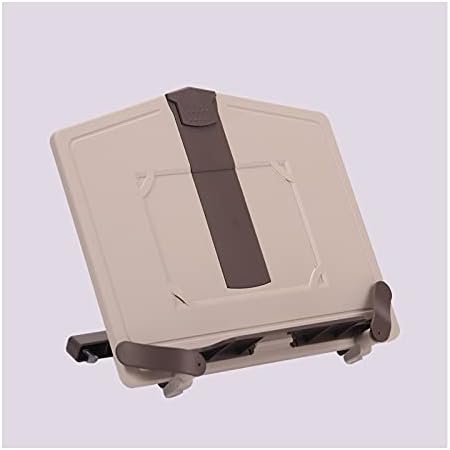 Adjustable Book Stand for Kitchen Office Beige White Holds Textbooks Cookbooks