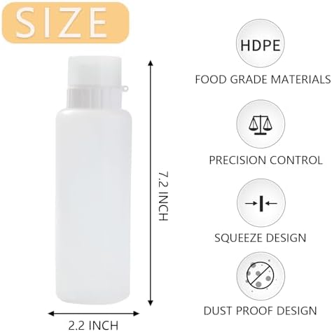 Five-Hole Reusable Squeeze Bottles Leak-Proof BPA-Free