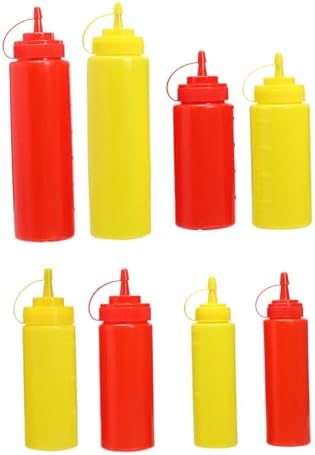 FELTECHELECTR 8pcs Tomato Sauce Squeeze Bottles for Condiments Kids-friendly Design