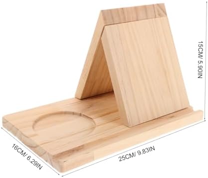 Sturdy Wooden Triangle Book Holder for Home Office