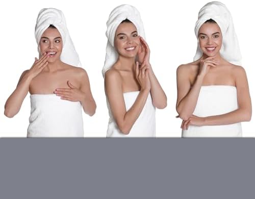 Quick Drying 6-Pack Cotton Bath Towels for Home Gym Pool