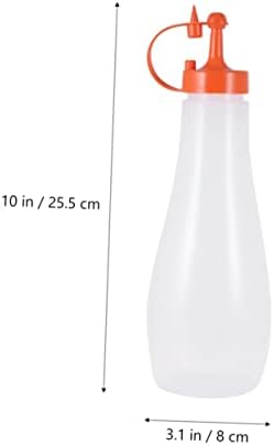 Cabilock 3-Pack Salad Dressing Squeeze Bottles Orange Kitchen Essentials