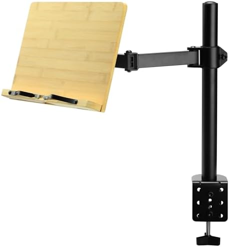 Enhance Workspace Efficiency Books Holder for Bamboo More
