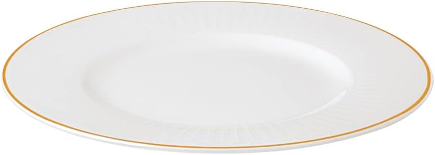Stylish WhiteGold Dinner Plate