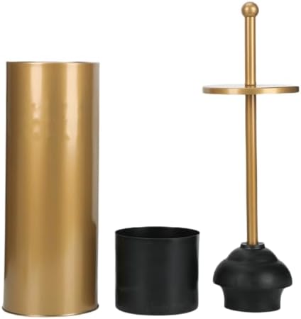 Gold Toilet Plunger with Holder for Bathroom Canister