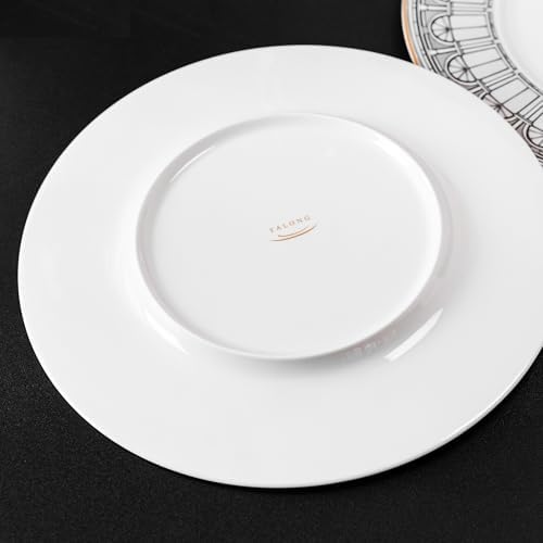 YALONG Bone China Swans of Castle dinner plate set of 2