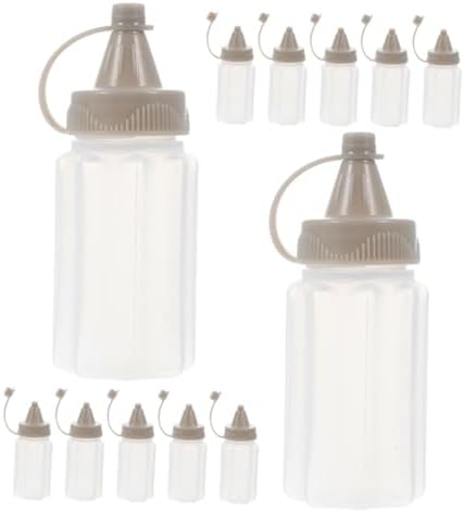 12-Piece Reusable Squeeze Bottles Set Mustard Syrup dispense Leak-Free Design