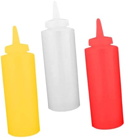 Squeeze Condiment Bottles Set for Ketchup Salad Dressing Mustard