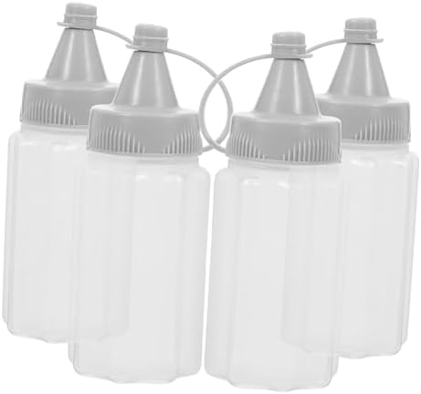 4-Piece Reusable Squeeze Bottles - Perfect for Cooking Travel and Crafts