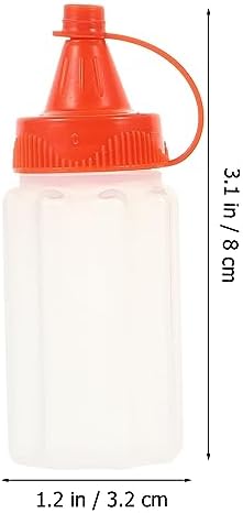Luxshiny 12Pc Condiment Squeeze Bottle Set Red