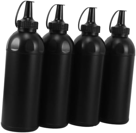 4pc 900ml Squeeze Bottle Set with Lid Multi-Use