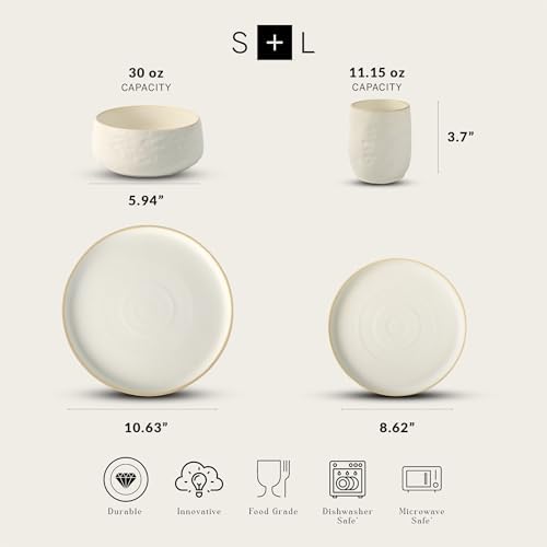 Stone by Mercer Project STONETWARE DISHWARE SET FOR 8